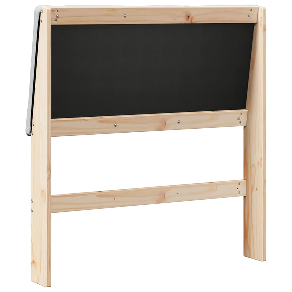 Cabecero tapizado Gris Claro 100 cm Madera de pino macizo