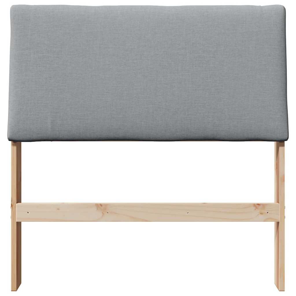 Cabecero tapizado Gris Claro 100 cm Madera de pino macizo