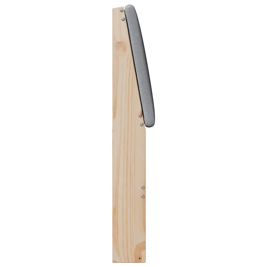 Cabecero tapizado Gris Claro 100 cm Madera de pino macizo