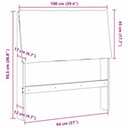 Cabecero tapizado Gris Claro 100 cm Madera de pino macizo