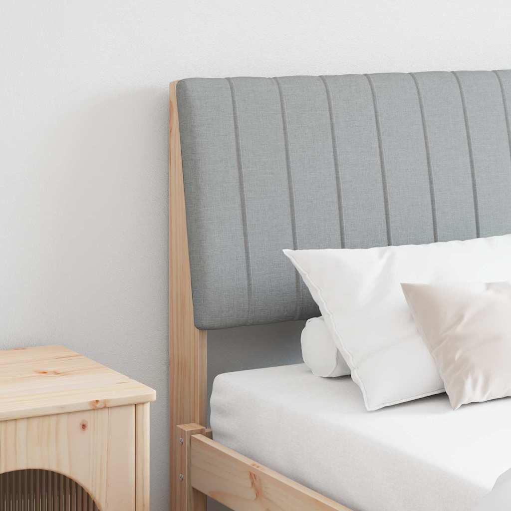 Cabecero tapizado Gris Claro 100 cm Madera de pino macizo