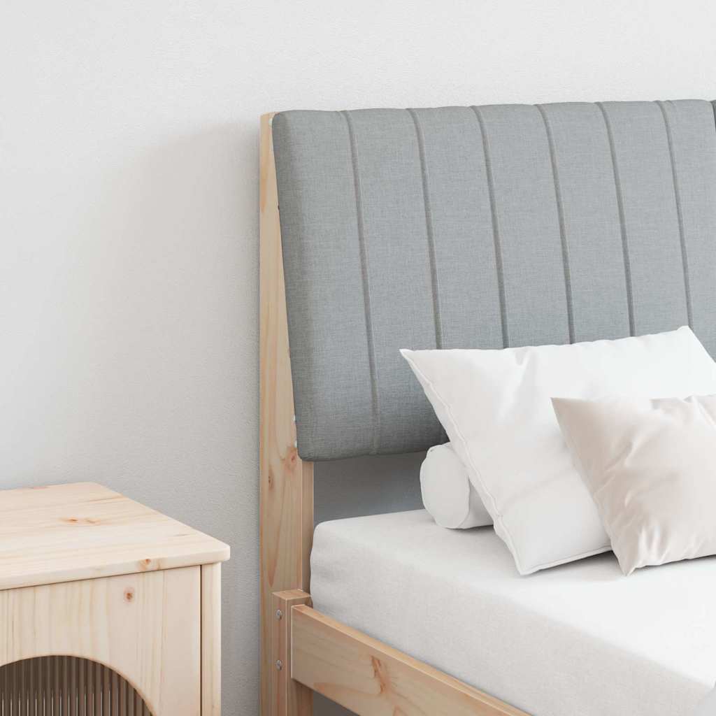 Cabecero tapizado Gris Claro 100 cm Madera de pino macizo