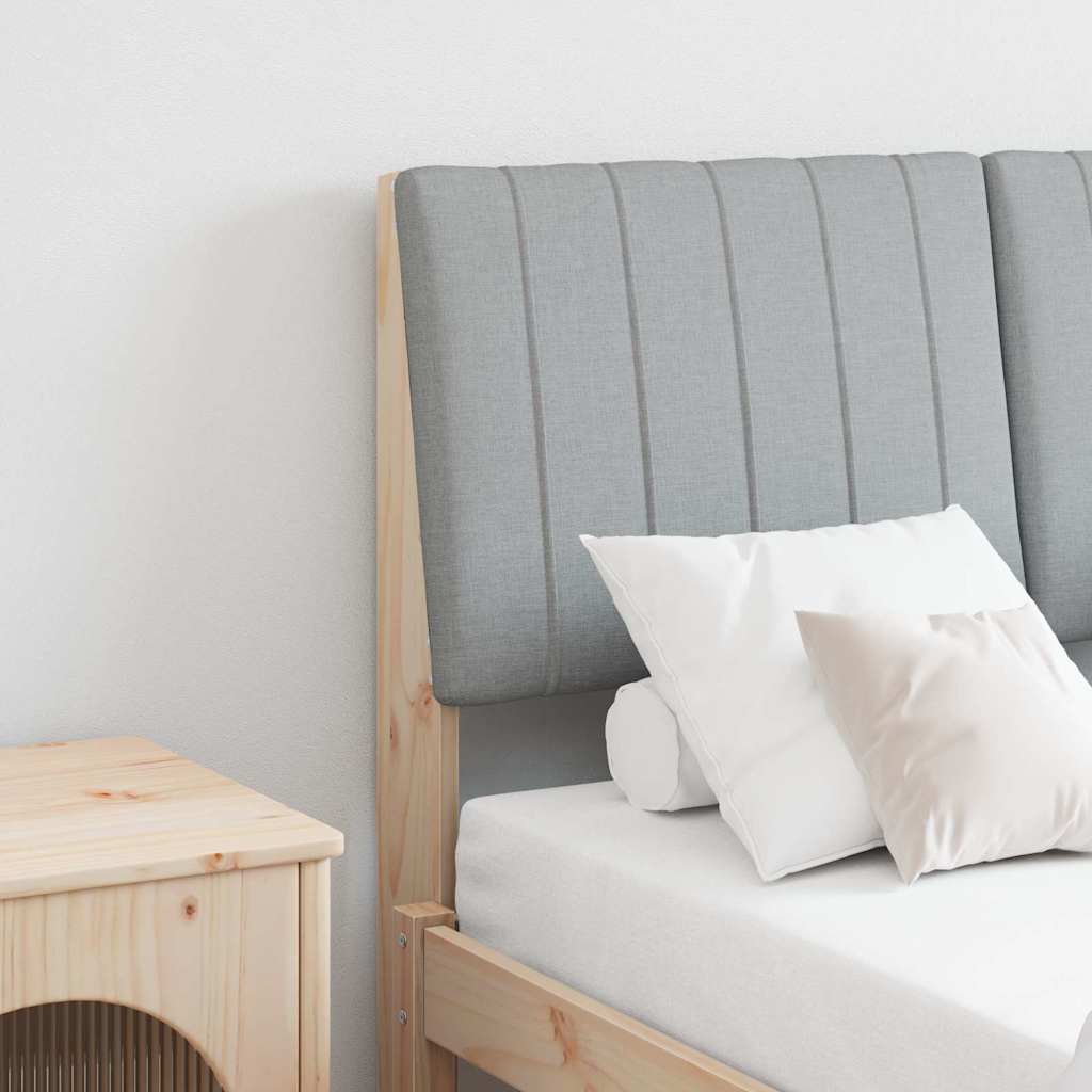 Cabecero tapizado Gris Claro 100 cm Madera de pino macizo