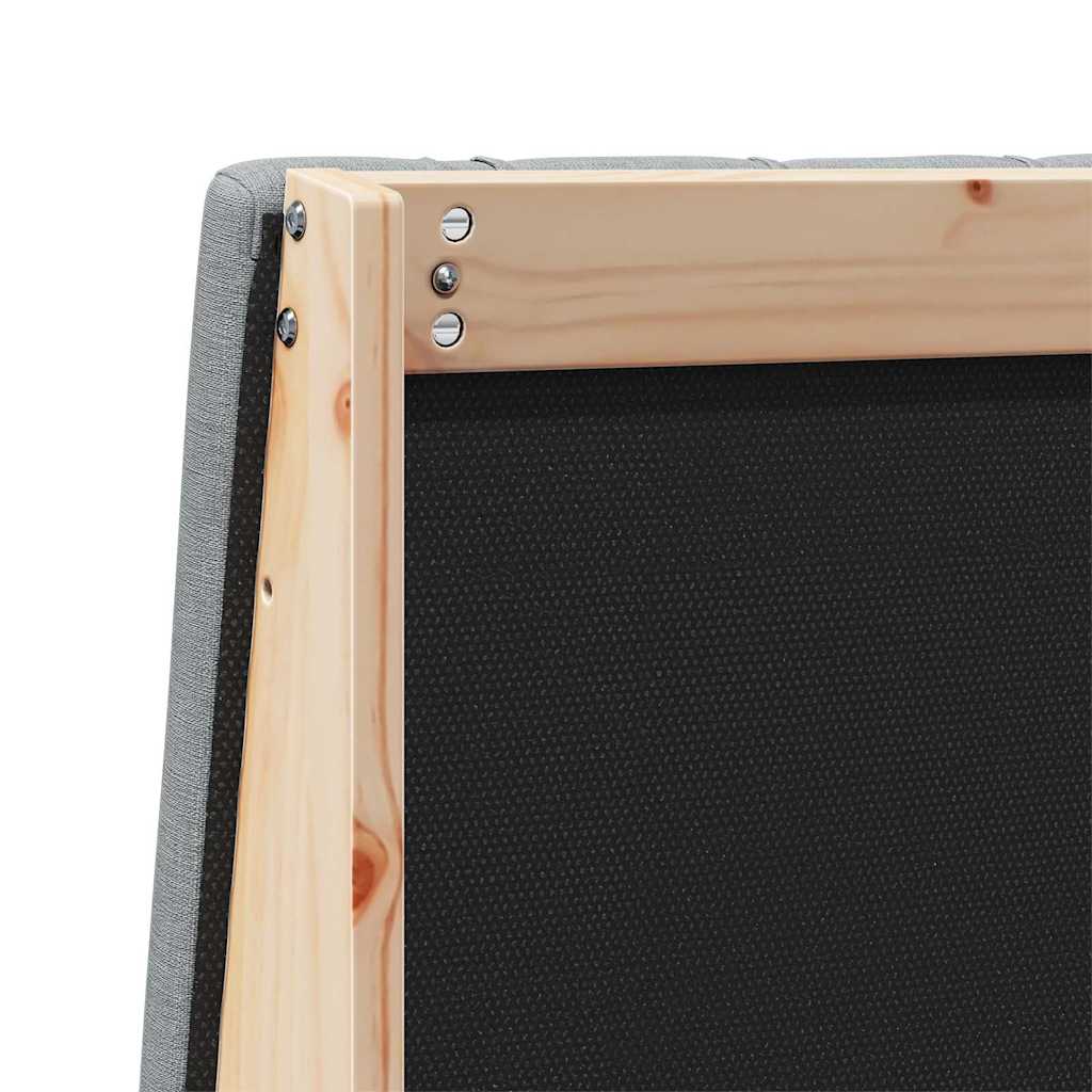 Cabecero tapizado Gris Claro 100 cm Madera de pino macizo