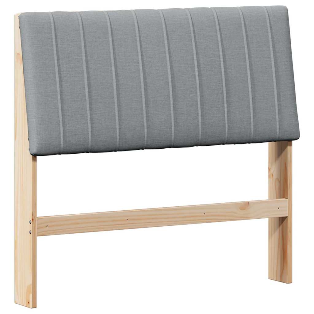 Cabecero tapizado Gris Claro 100 cm Madera de pino macizo