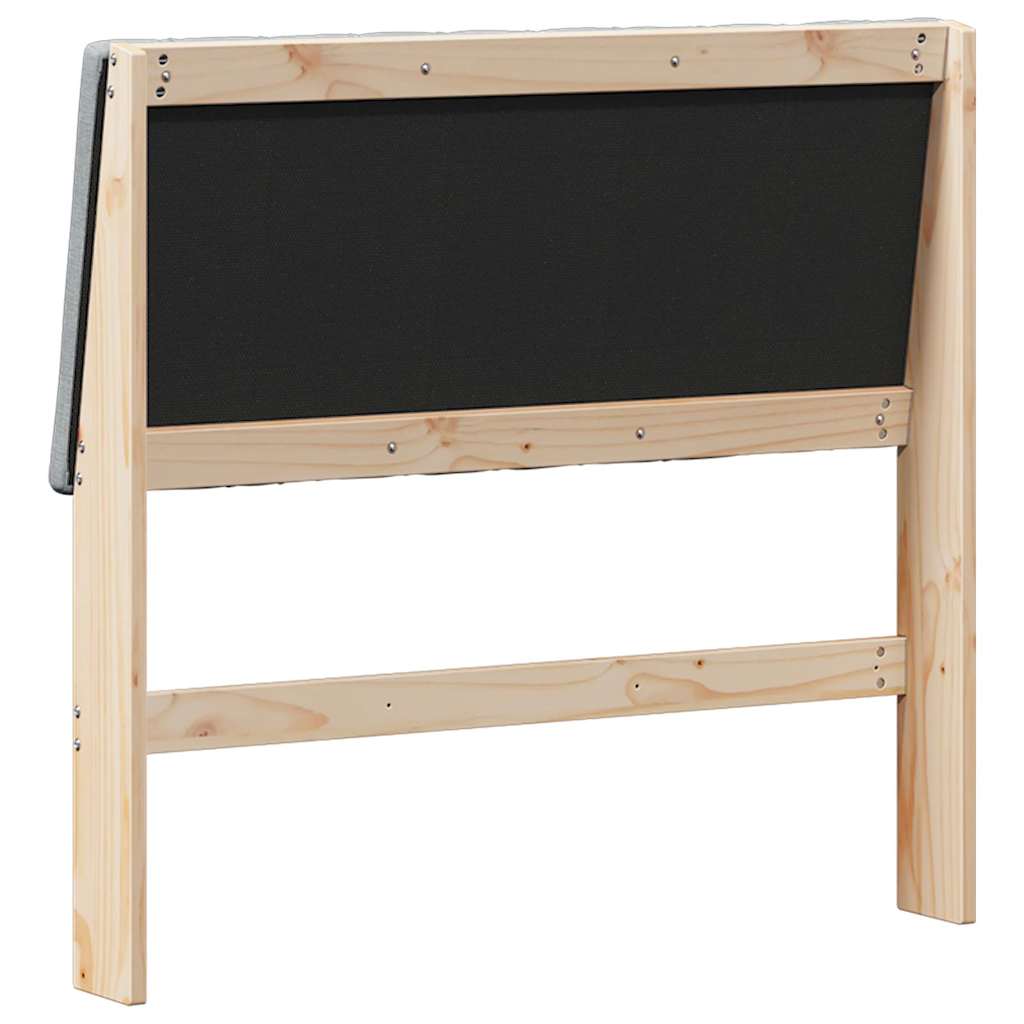 Cabecero tapizado Gris Claro 100 cm Madera de pino macizo
