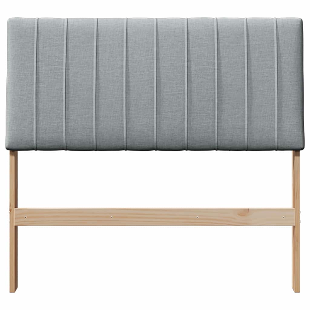 Cabecero tapizado Gris Claro 100 cm Madera de pino macizo