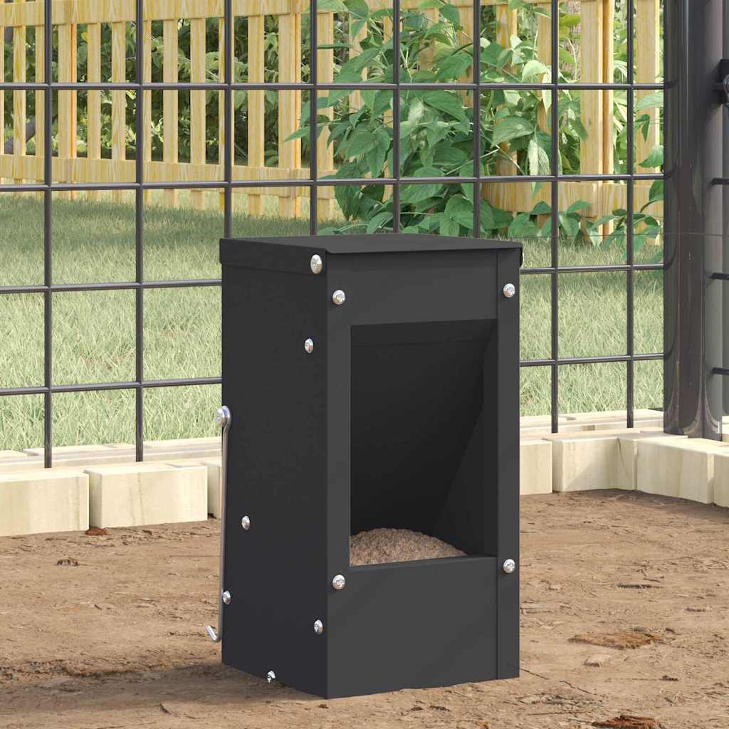 Comedero para Conejos Negro 12,5 x 12,5 x 25 cm