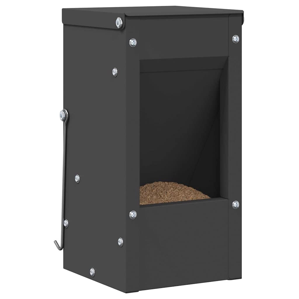 Comedero para Conejos Negro 12,5 x 12,5 x 25 cm
