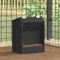 Rabbit Feeder Black 64.5 x 25.5 x 45.5 cm