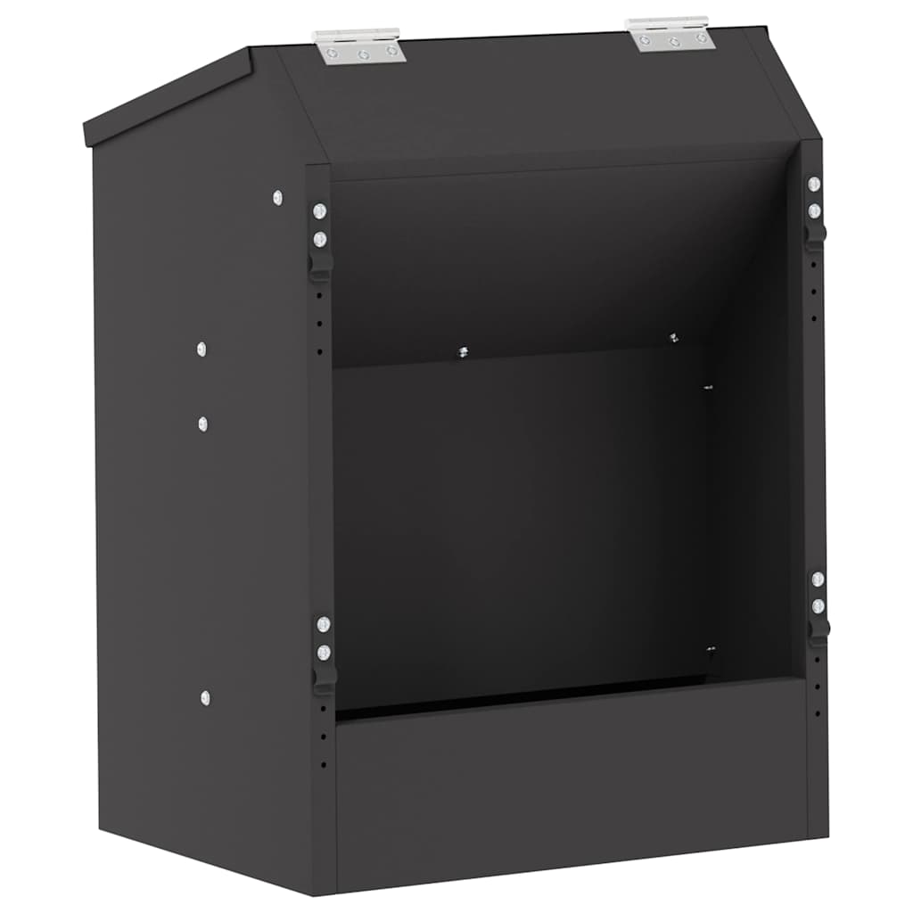 Comedero para Conejos Negro 64.5 x 25.5 x 45.5 cm