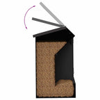 Comedero para Conejos Negro 64.5 x 25.5 x 45.5 cm