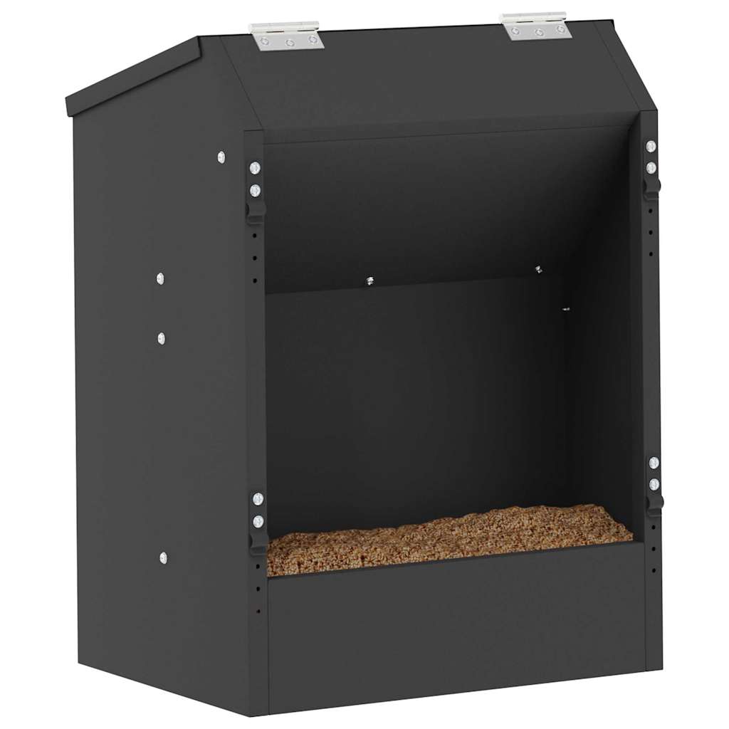 Comedero para Conejos Negro 64.5 x 25.5 x 45.5 cm