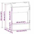 Comedero para Conejos Negro 64.5 x 25.5 x 45.5 cm