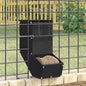 Rabbit Feeder Black 12.5 x 26 x 28.5 cm