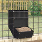Rabbit Feeder Black 12.5 x 26 x 28.5 cm