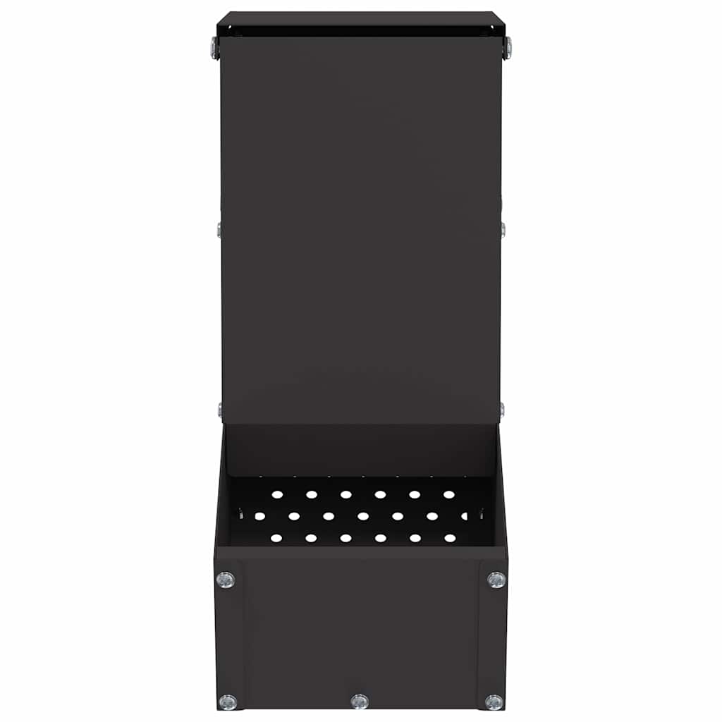Comedero para Conejos Negro 12,5 x 26 x 28,5 cm