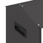 Canalón de alimentación para pollos Negro 81 x 32 x 53,5 cm