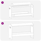 Canalón de alimentación para pollos Negro 81 x 32 x 53,5 cm