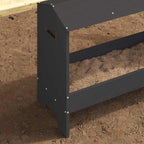 Canalón de alimentación para pollos Negro 81 x 32 x 53,5 cm