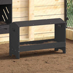 Canalón de alimentación para pollos Negro 81 x 32 x 53,5 cm