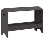 Canalón de alimentación para pollos Negro 81 x 32 x 53,5 cm