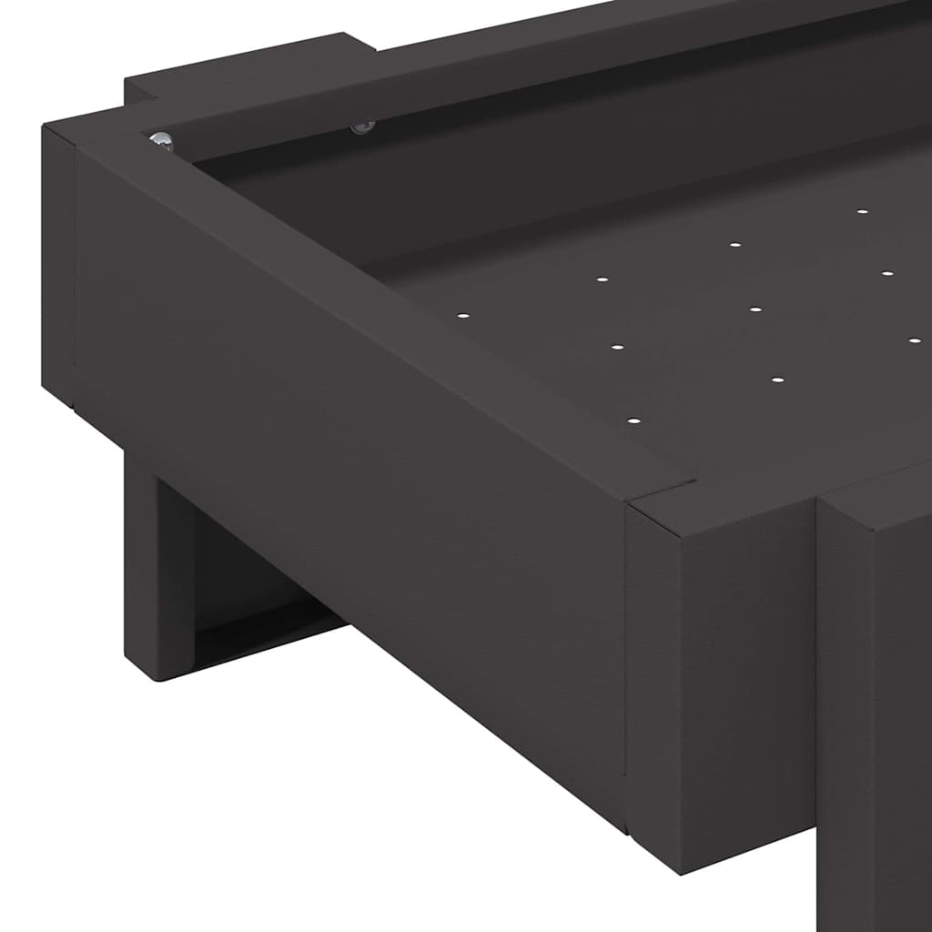 Canalón de alimentación para pollos Negro 80 x 28 x 13.5 cm