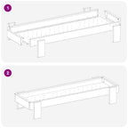 Canalón de alimentación para pollos Negro 80 x 28 x 13.5 cm