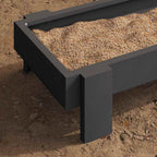 Canalón de alimentación para pollos Negro 80 x 28 x 13.5 cm
