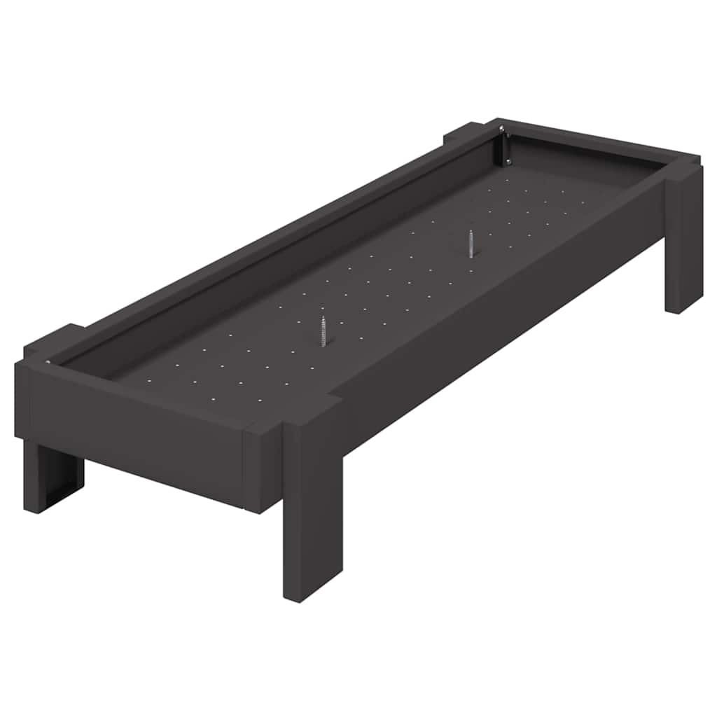 Canalón de alimentación para pollos Negro 80 x 28 x 13.5 cm