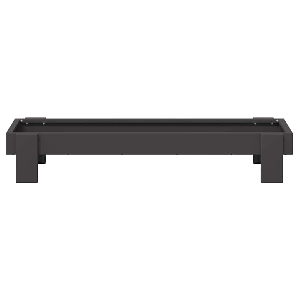 Canalón de alimentación para pollos Negro 80 x 28 x 13.5 cm