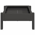 Canalón de alimentación para pollos Negro 80 x 28 x 13.5 cm