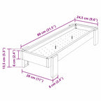 Canalón de alimentación para pollos Negro 80 x 28 x 13.5 cm