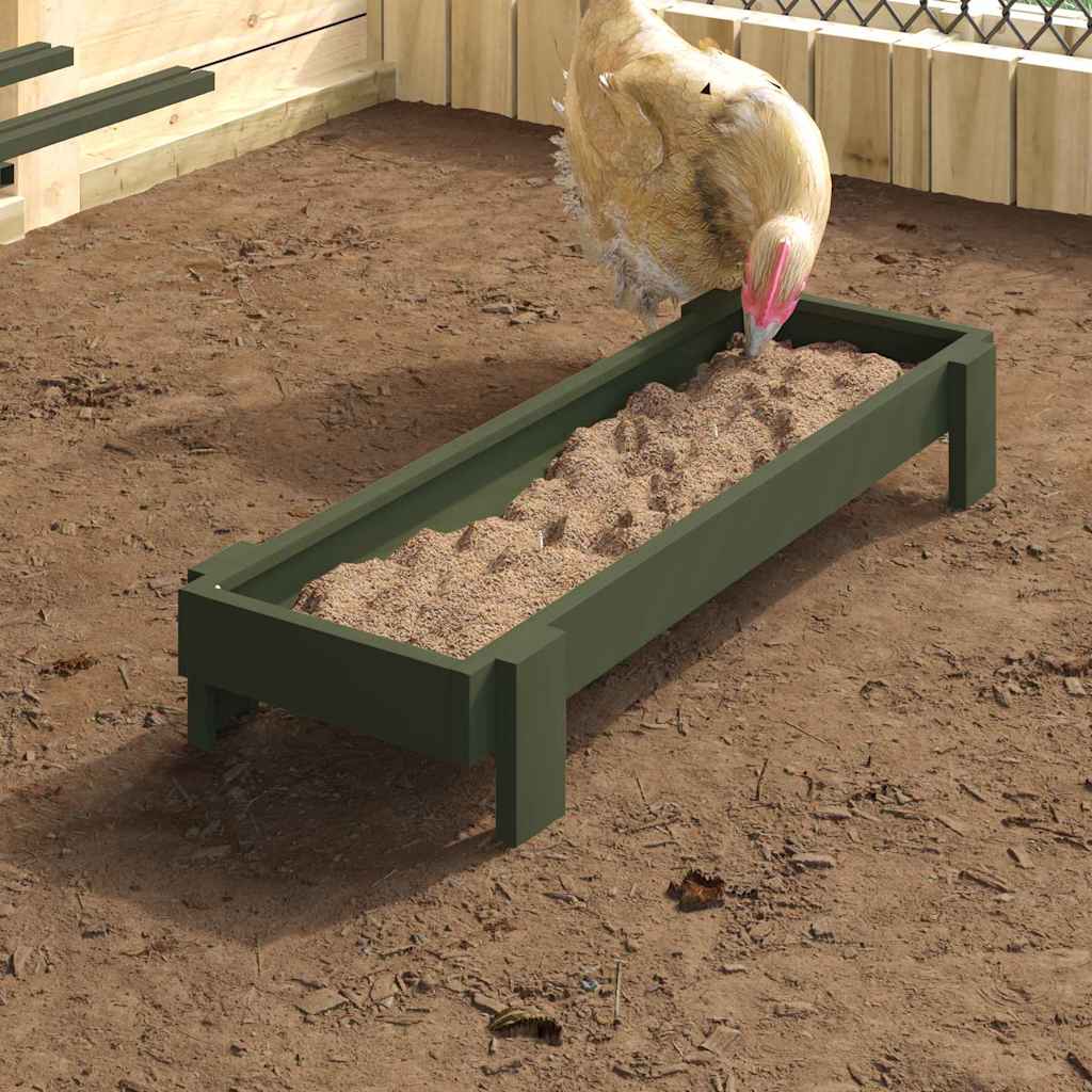 Calha de Alimentação para Frangos Preta 80 x 28 x 13.5 cm