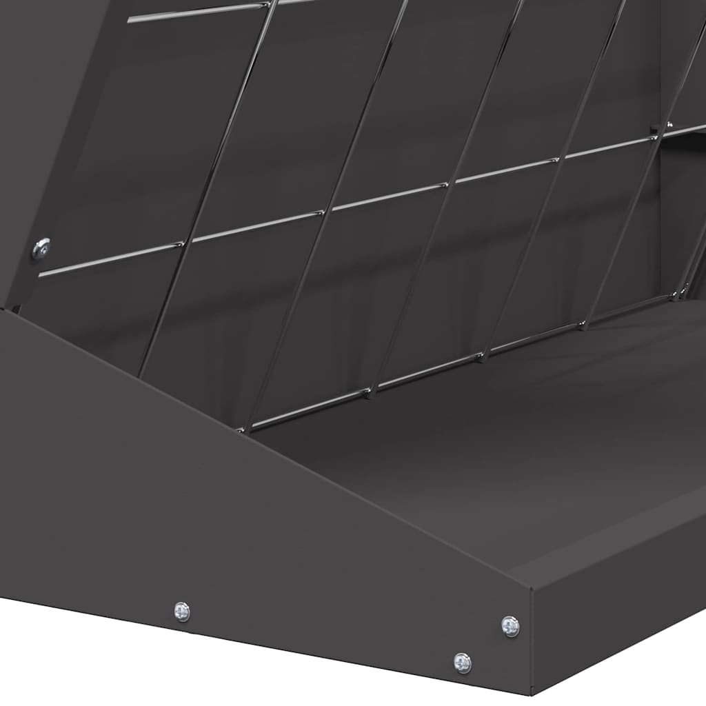 Comedero de heno Negro 71 x 33 x 70 cm Acero Laminado en Frío