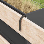 Comedero de heno Negro 71 x 33 x 70 cm Acero Laminado en Frío