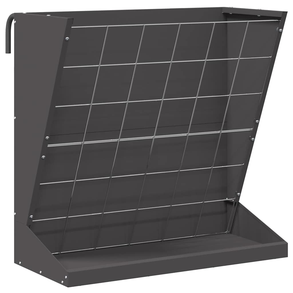 Comedero de heno Negro 71 x 33 x 70 cm Acero Laminado en Frío