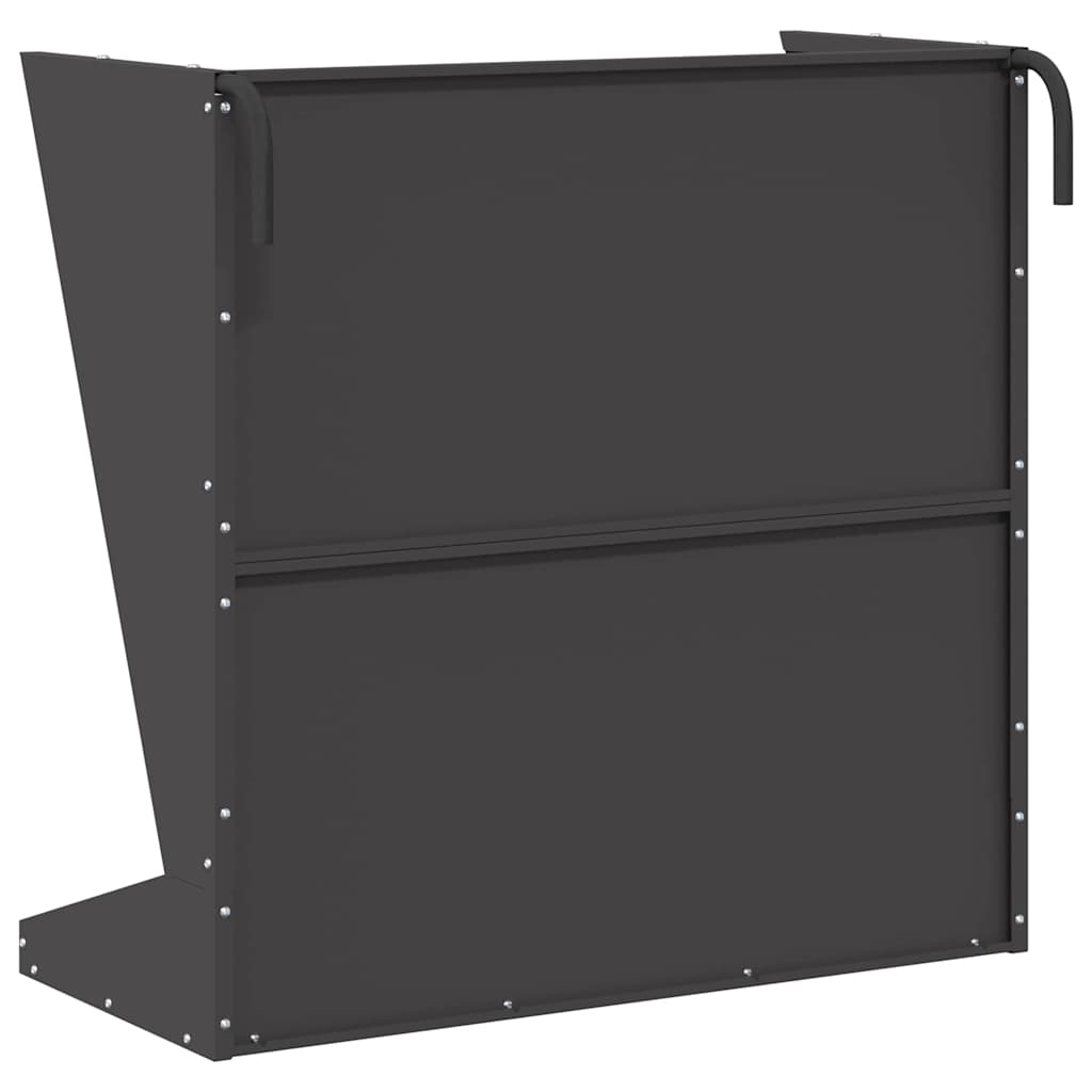 Comedero de heno Negro 71 x 33 x 70 cm Acero Laminado en Frío