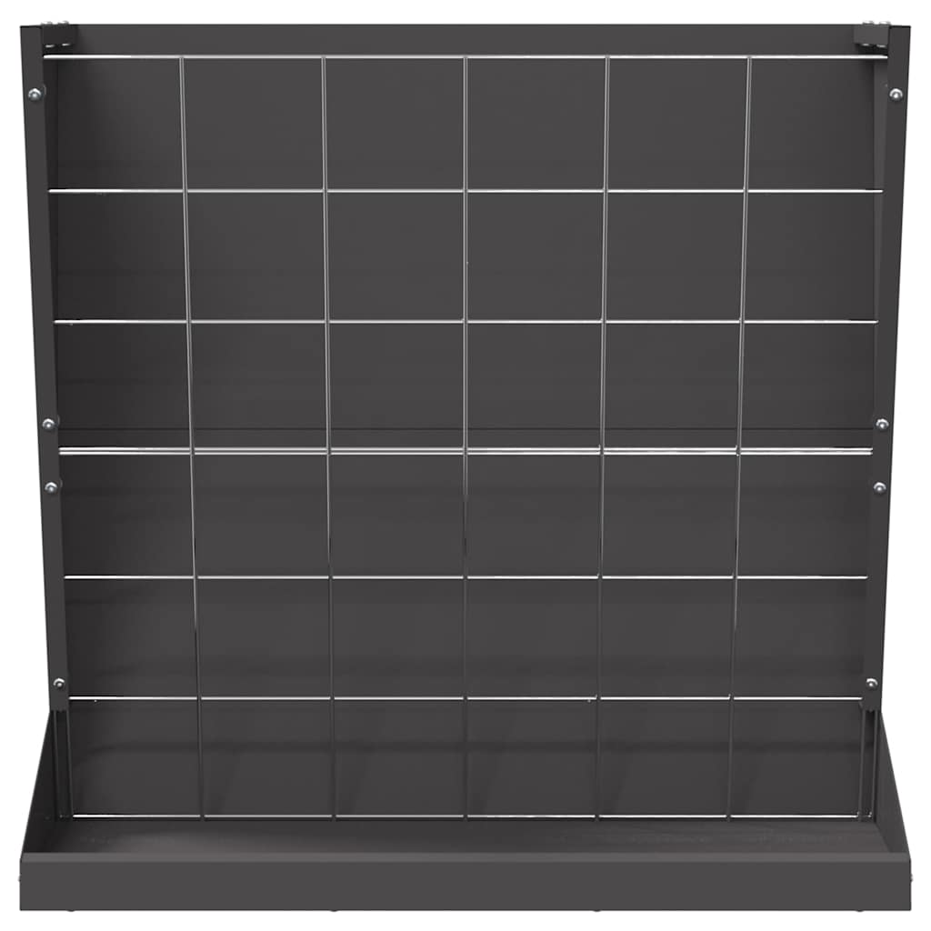 Comedero de heno Negro 71 x 33 x 70 cm Acero Laminado en Frío