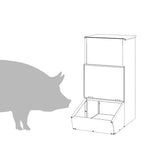 Comedero para Cerdo Negro 55 x 38 x 76 cm