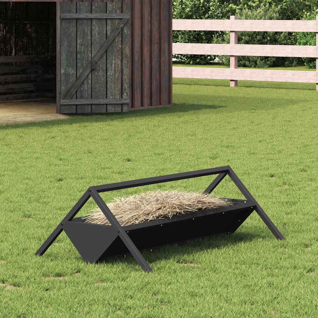 Abrevadero para ganado Negro 111 x 76 x 38 cm
