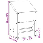 Comedero para pollos Negro 21 x 16 x 33 cm