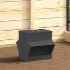 Comedero para pollos Negro 40,5 x 45 x 41 cm