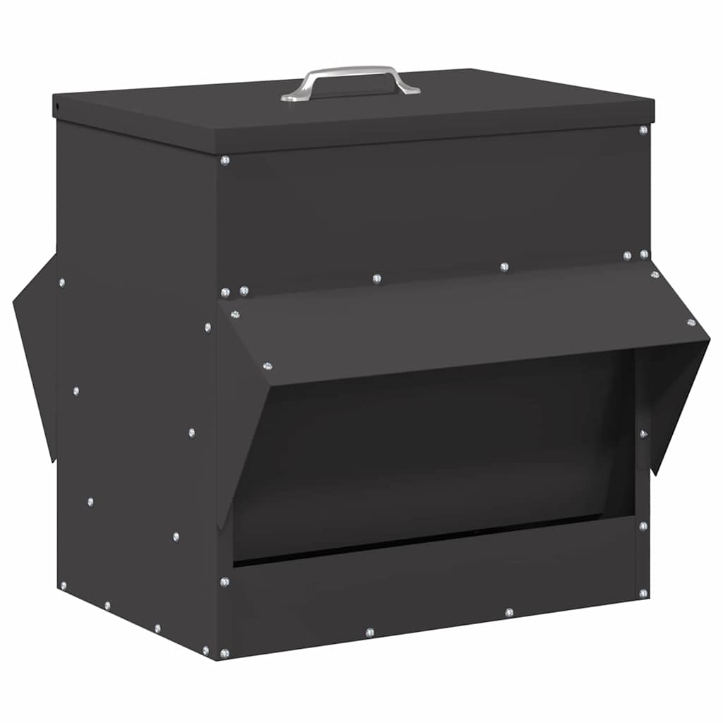 Comedero para pollos Negro 40,5 x 45 x 41 cm