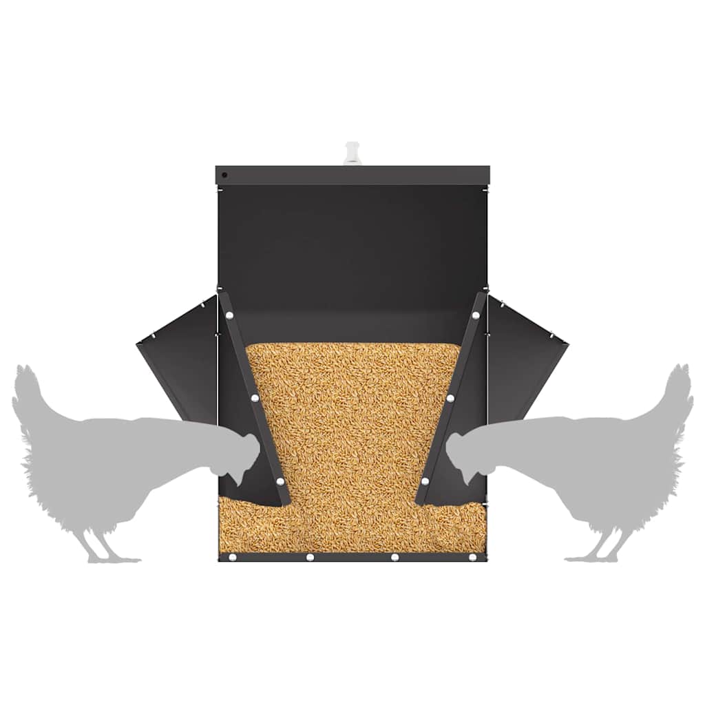 Comedero para pollos Negro 40,5 x 45 x 41 cm