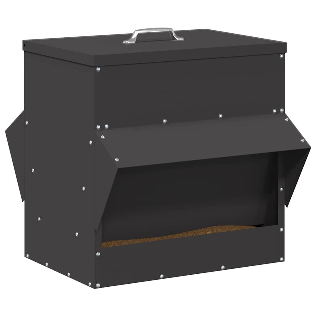 Comedero para pollos Negro 40,5 x 45 x 41 cm