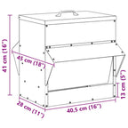 Comedero para pollos Negro 40,5 x 45 x 41 cm