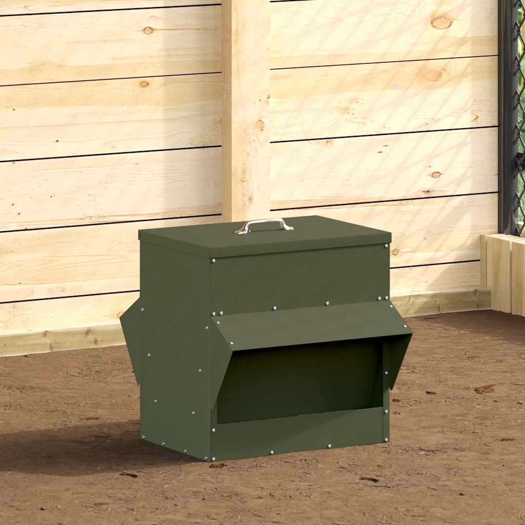 Comedero para pollos Verde Oliva 40,5 x 45 x 41 cm