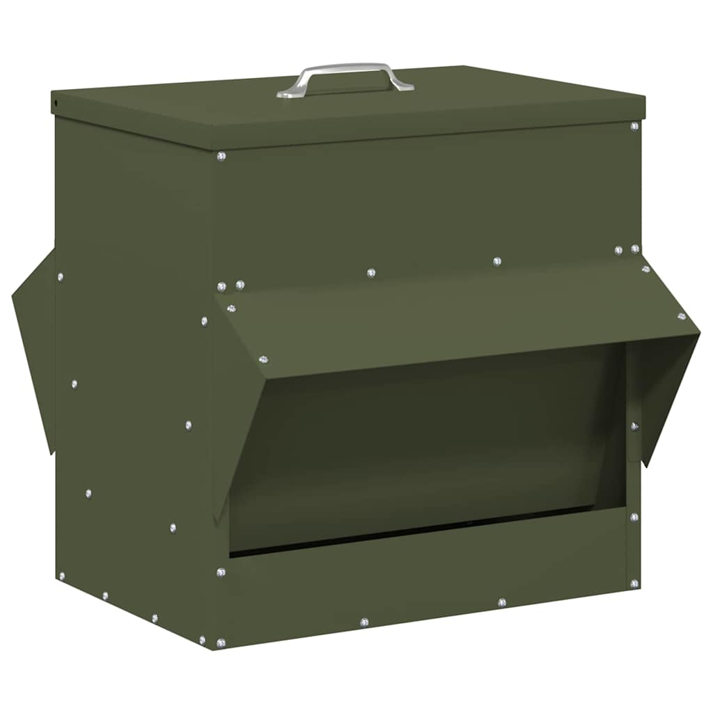 Comedero para pollos Verde Oliva 40,5 x 45 x 41 cm