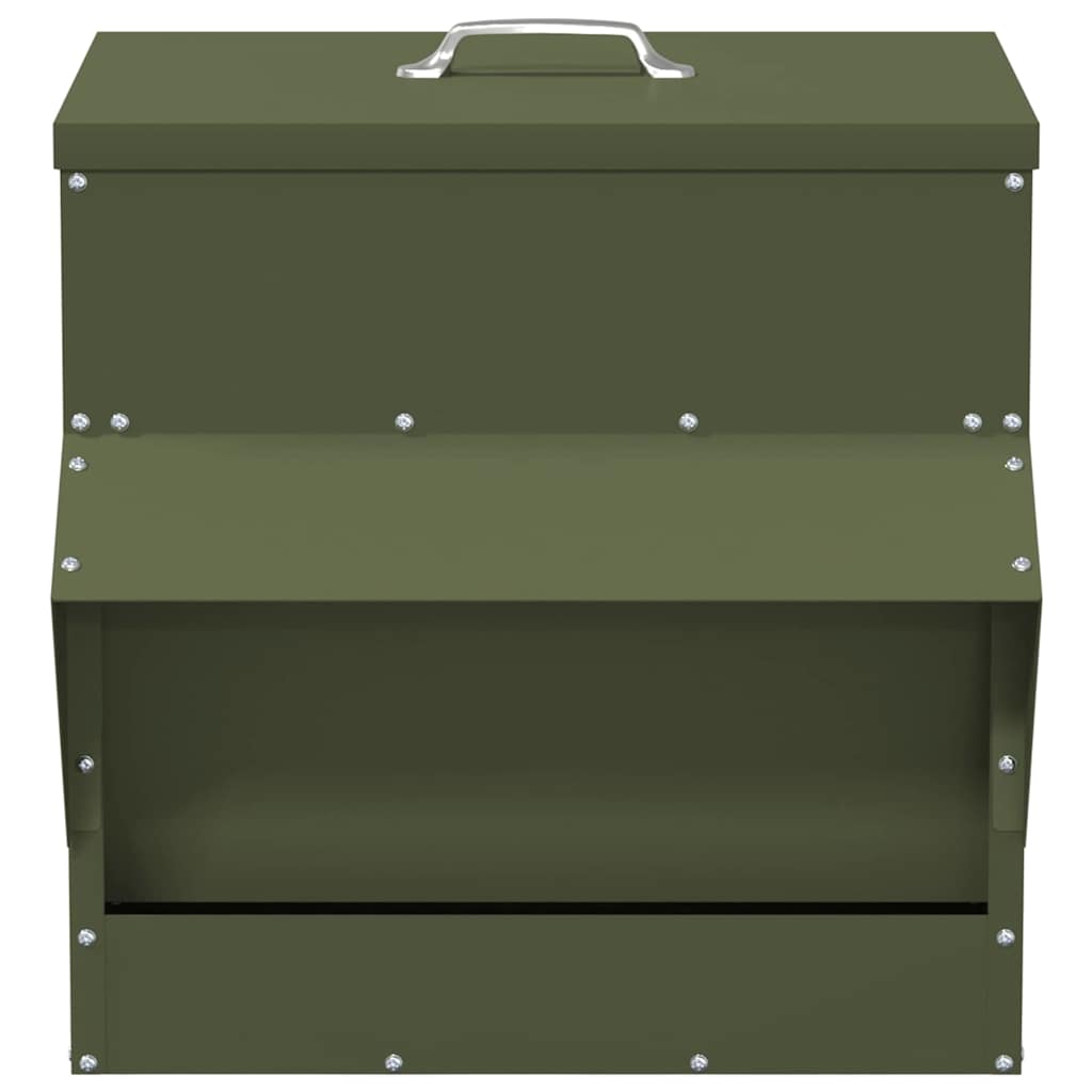 Comedero para pollos Verde Oliva 40,5 x 45 x 41 cm